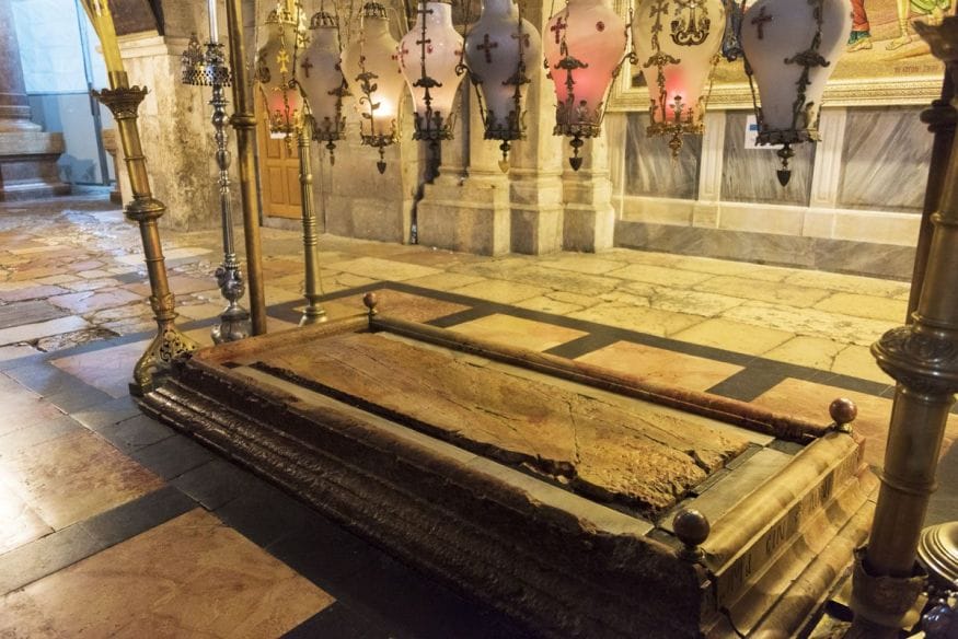 church holy sepulchre anointing stone