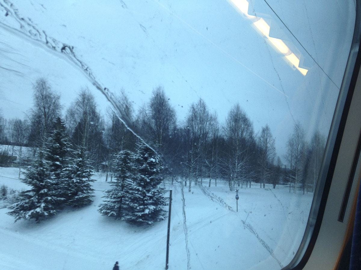 winter train europe window