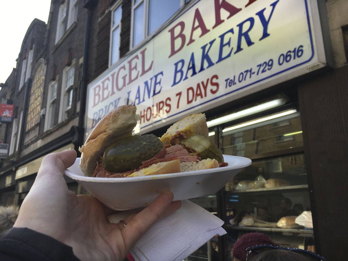 london food tour bagel