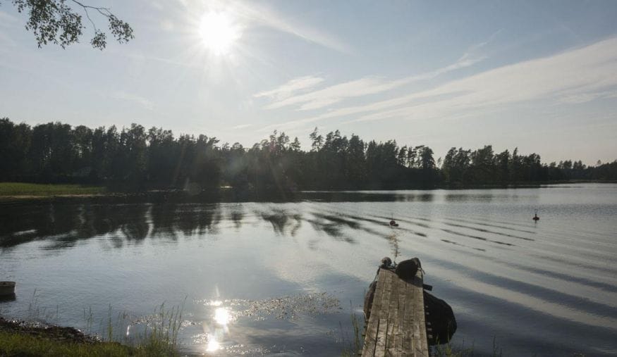 finland archipelago lake sun