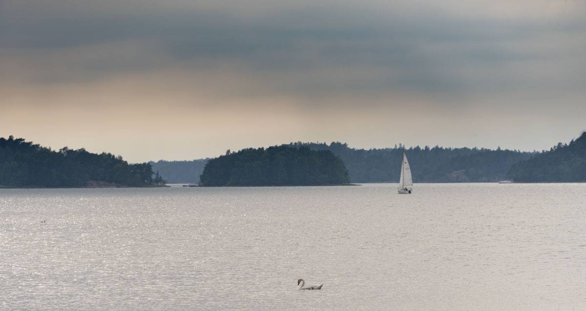 finland hazy lake