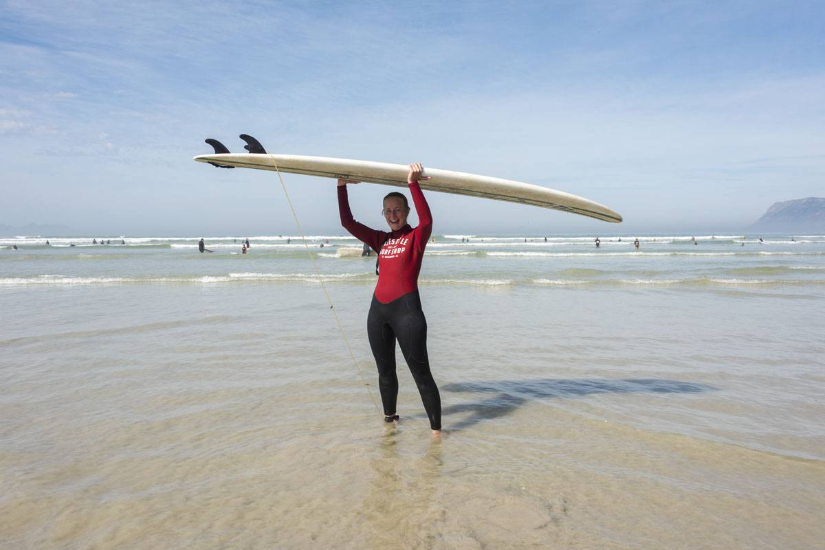 muizenberg cape town surfer