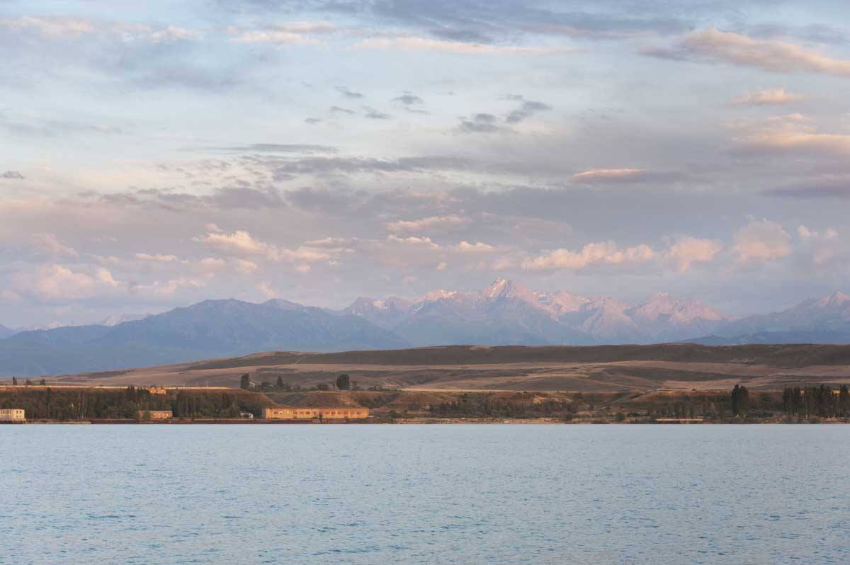 kyrgyzstan issyk kul lake sunset