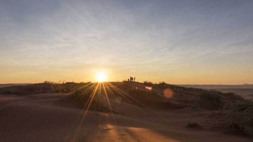 namibia sunset desert