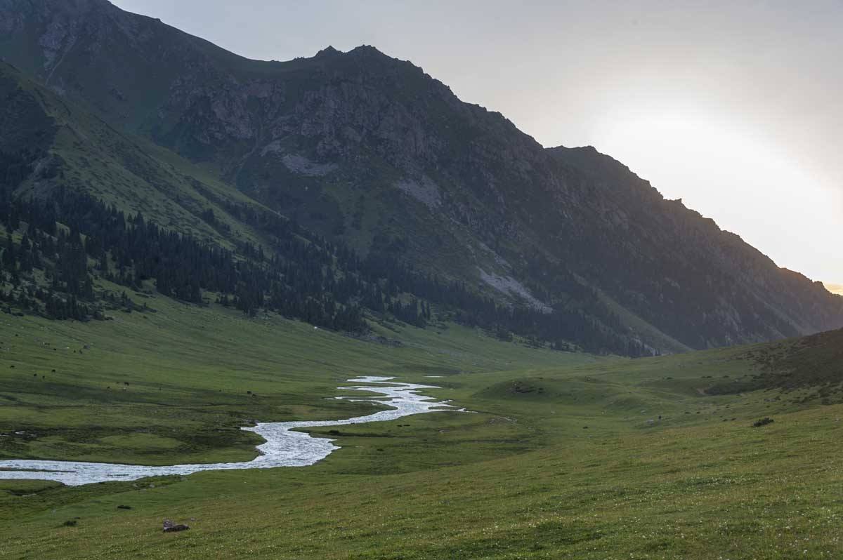 sunset valley kyrgyzstan