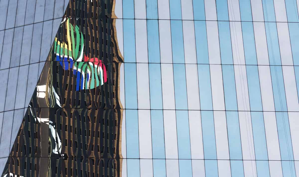 joburg south african flag reflection