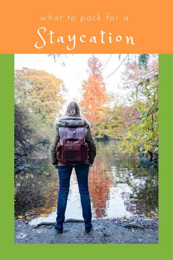 staycation packing list pin