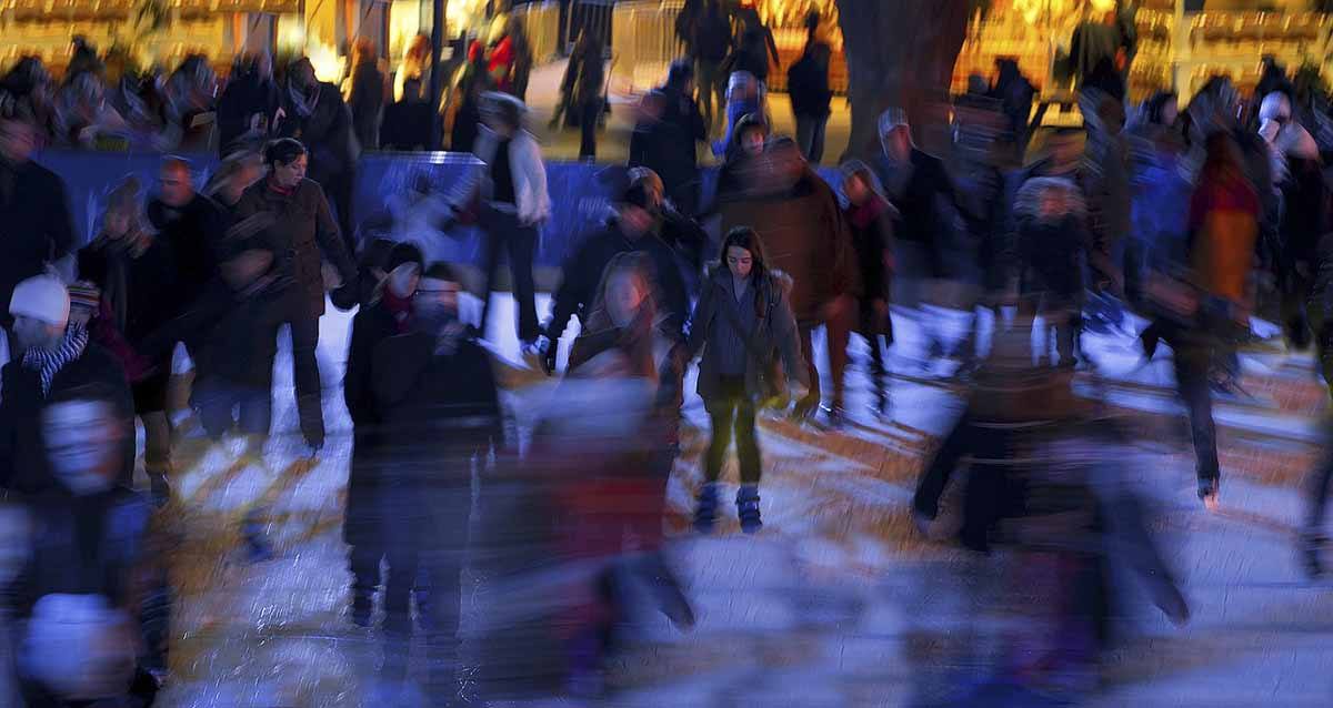 skating ice rink london winter