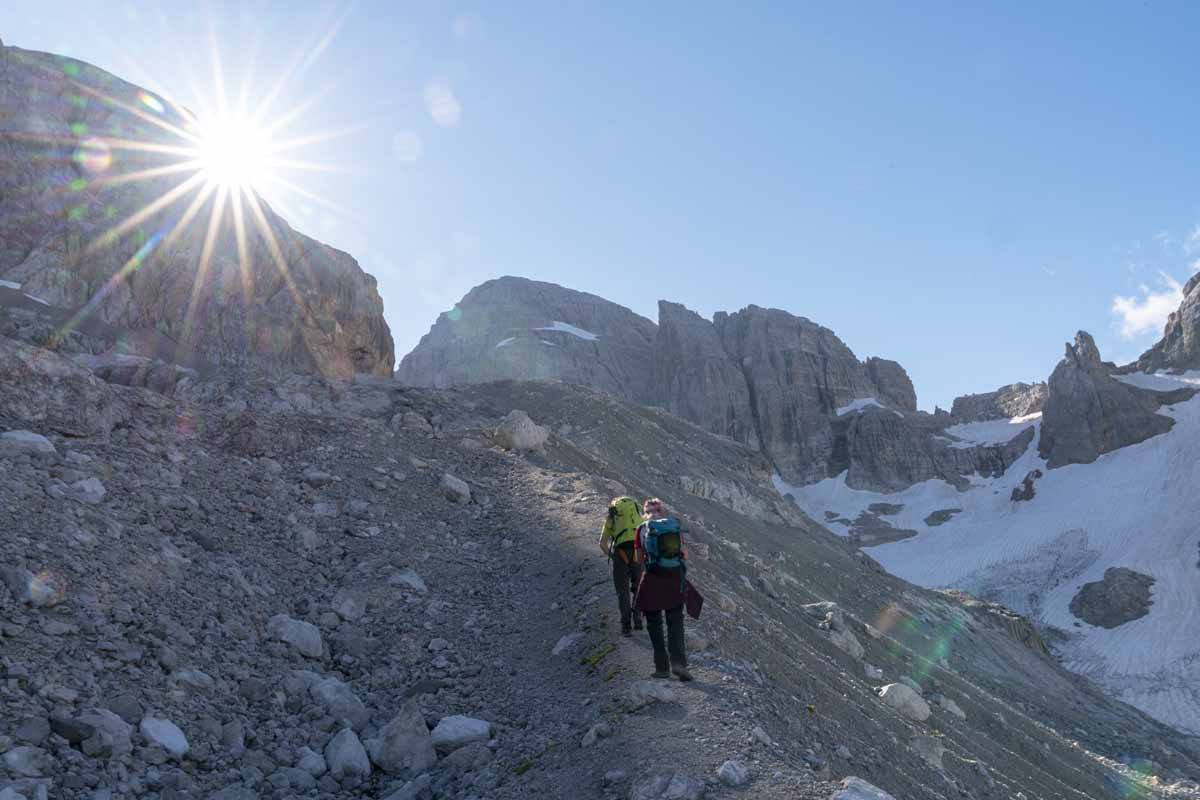 high altitude hiking brenta