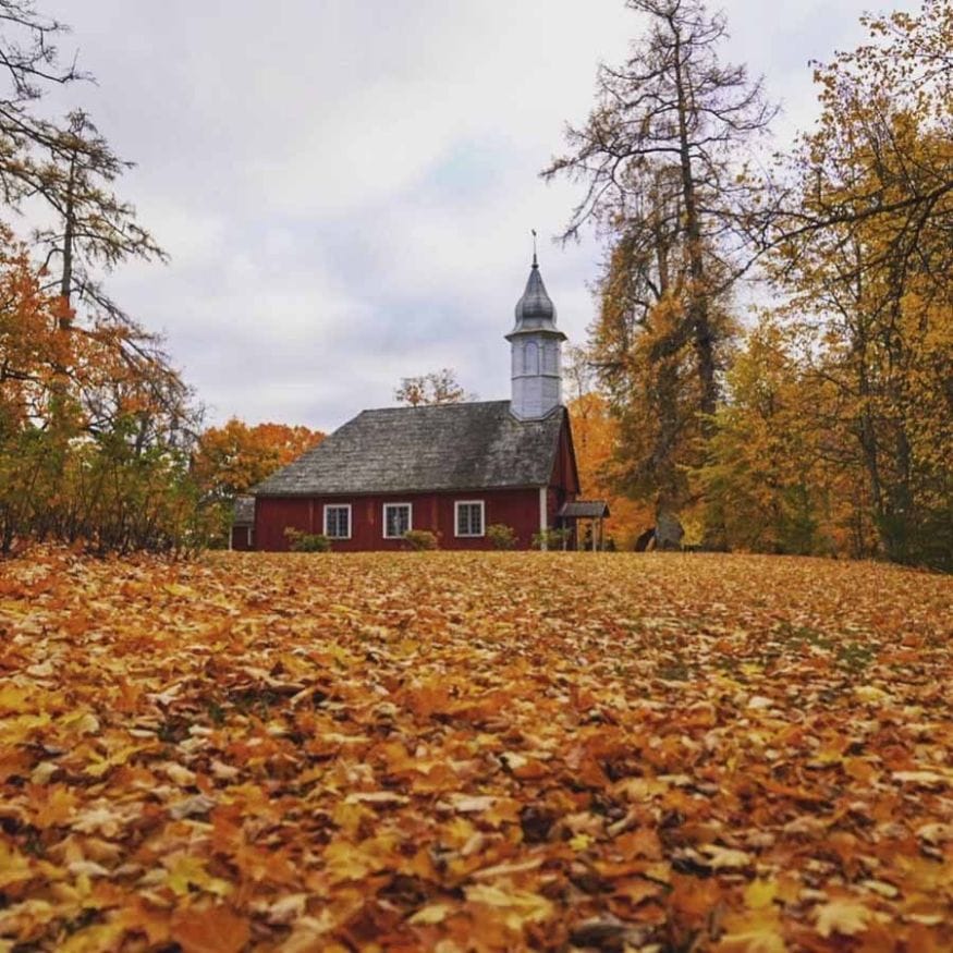 latvia autumn church
