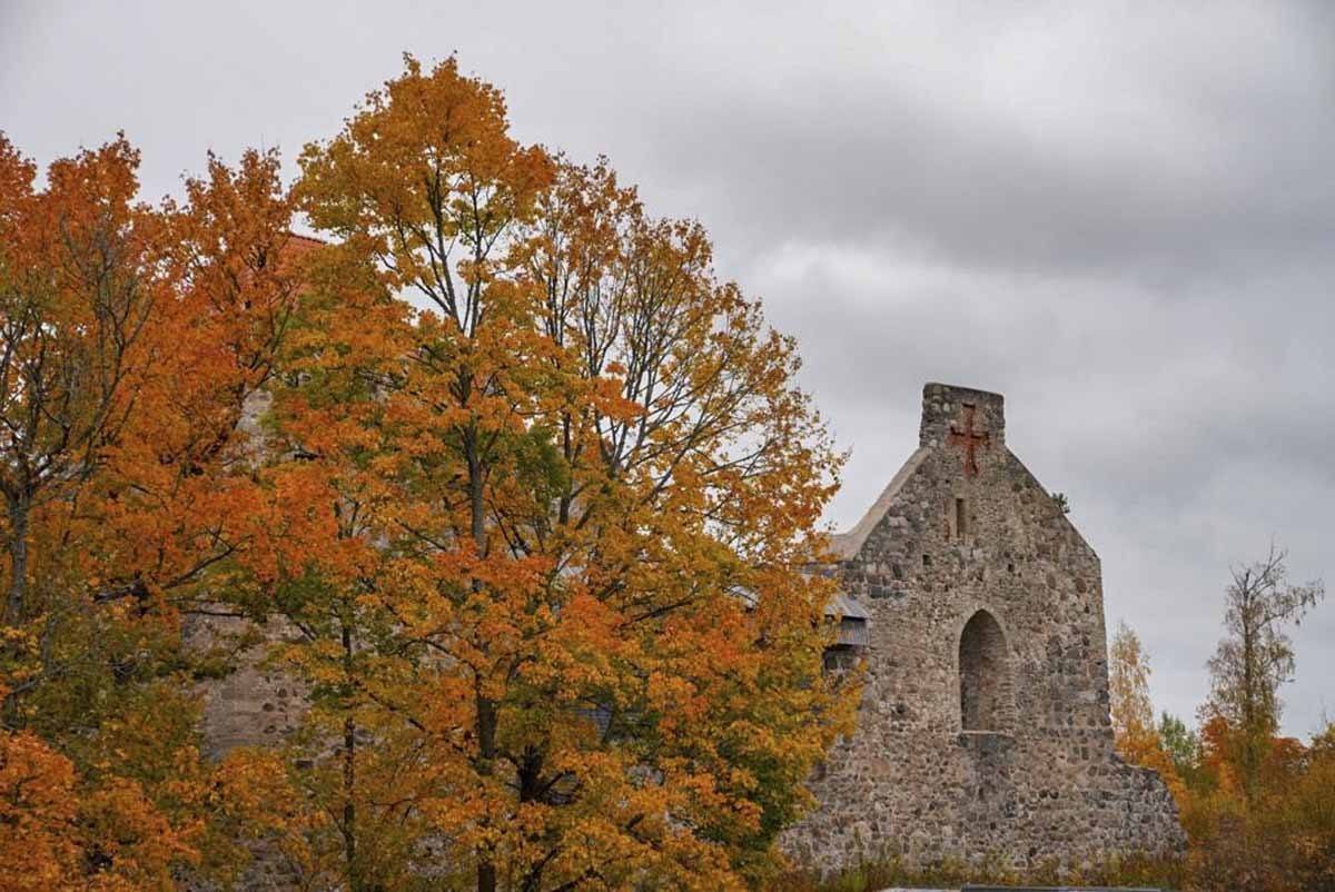 latvia autumn turaida