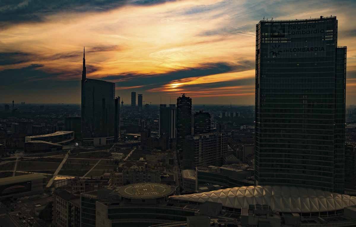 milan sunset best view