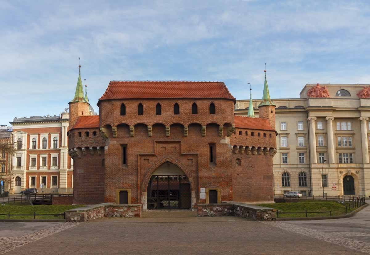 old Barbacan in Krakow, Poland