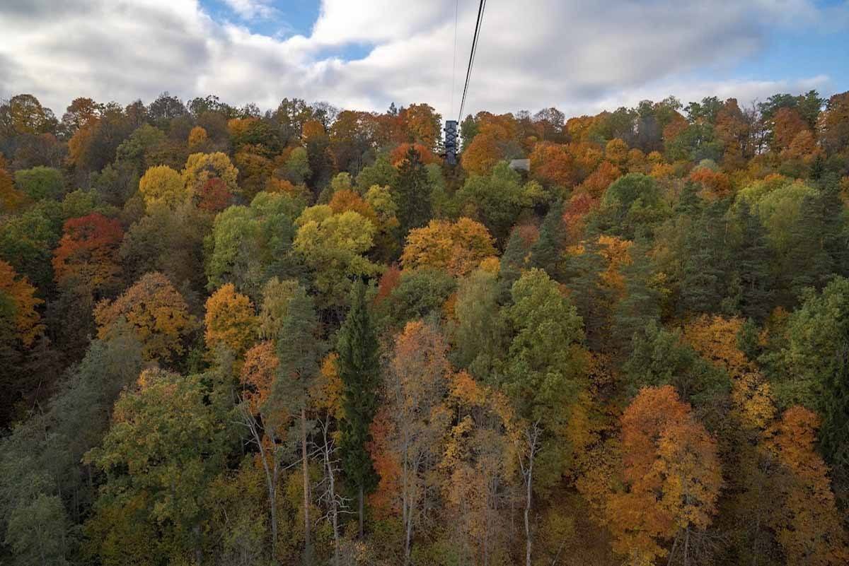 views from cable car sigulda latvia