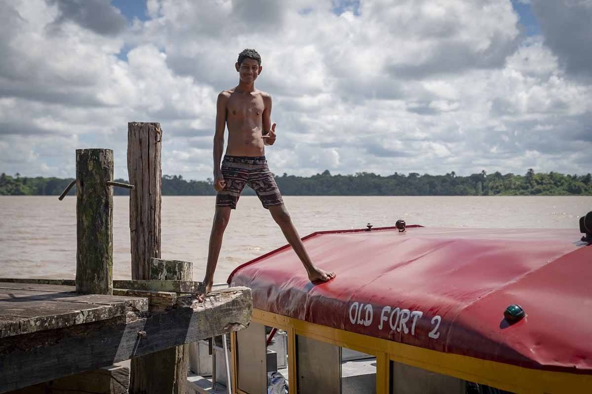 guyana boy essequibo river