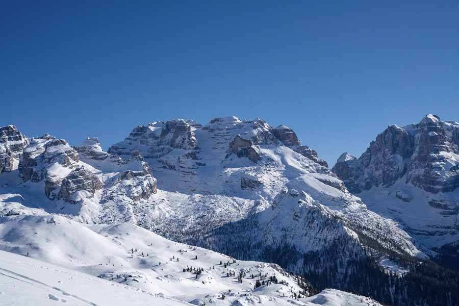 dolomites winter snow