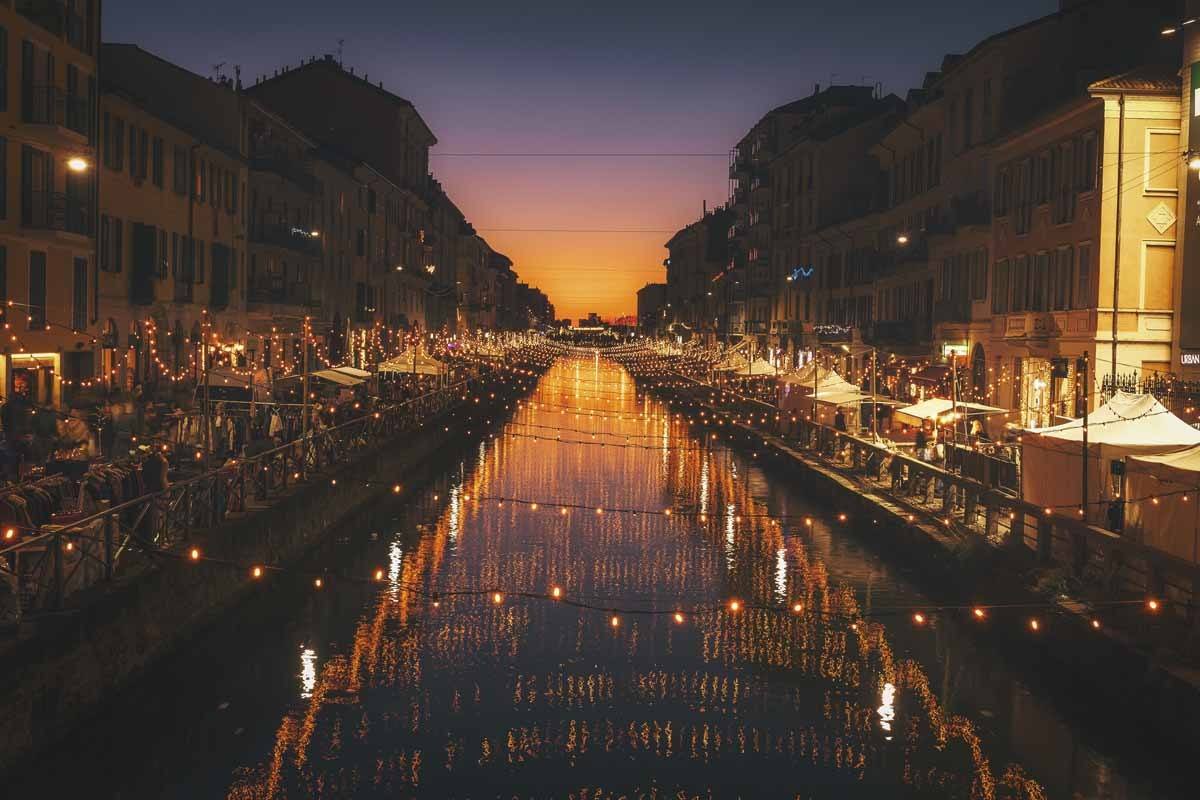 navigli sunset