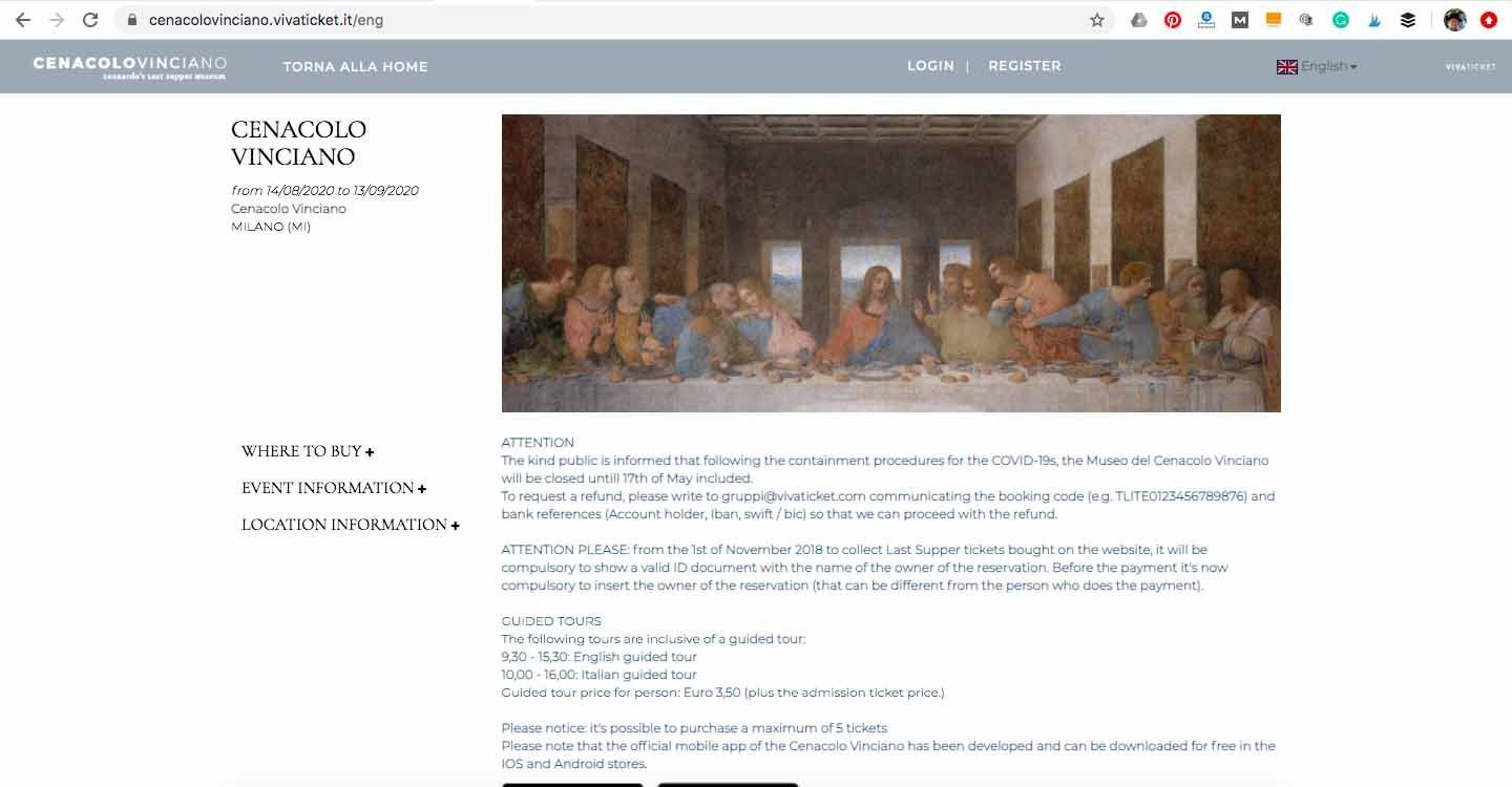 last supper official site