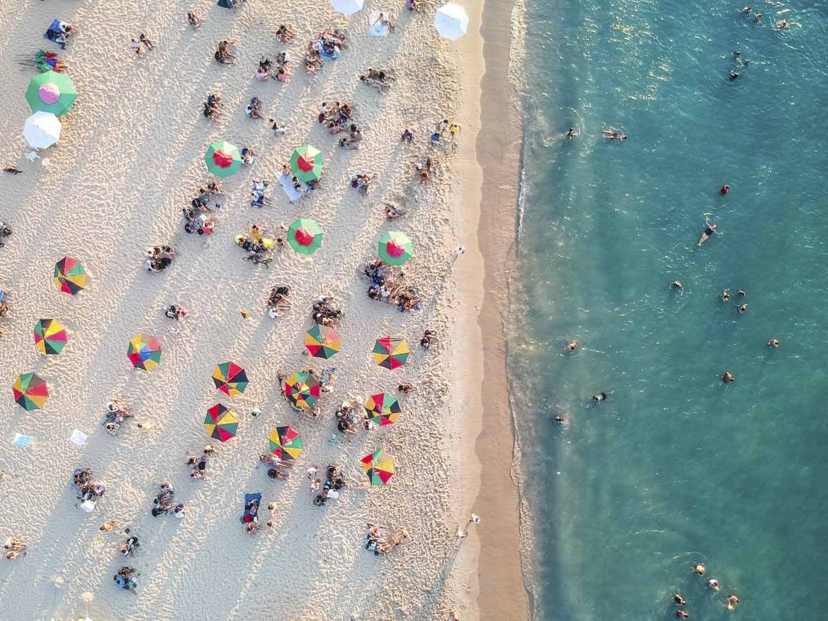 brazil beach drone pic