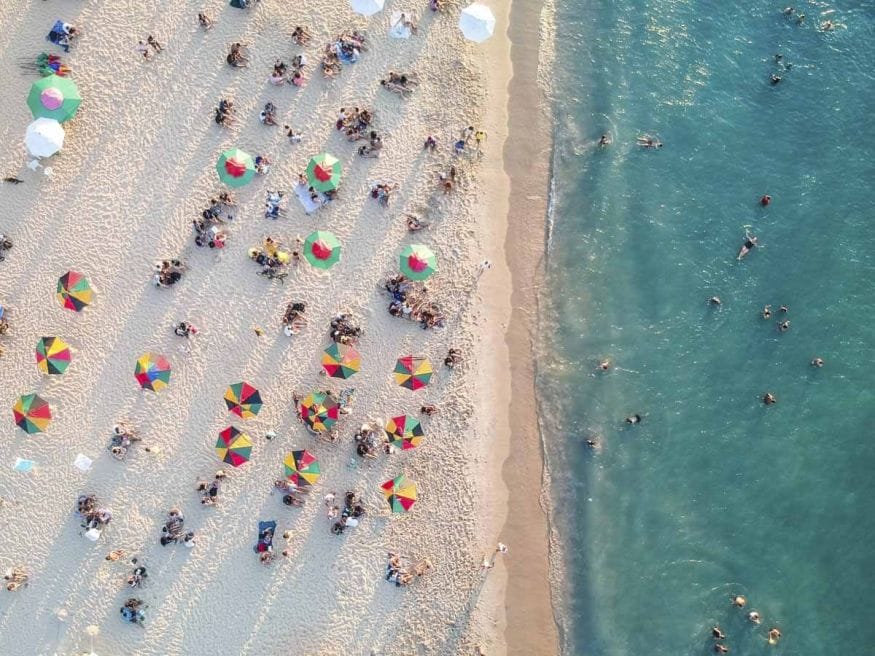 brazil beach drone pic