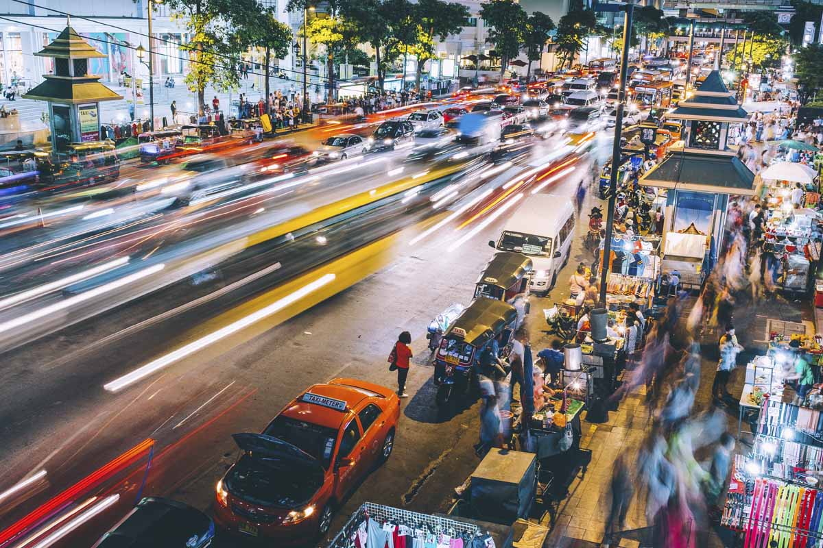 thailand evening traffic