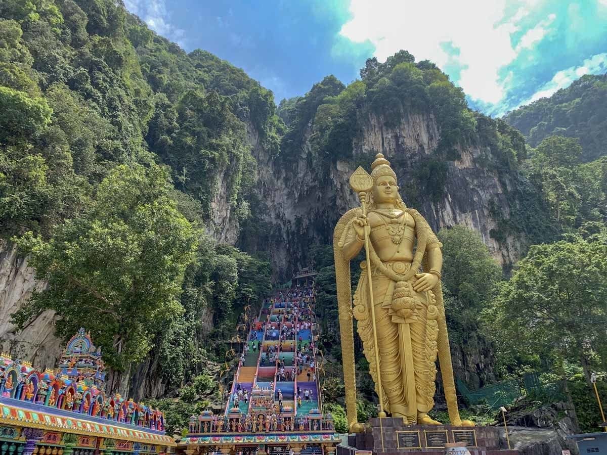 batu caves rainbow