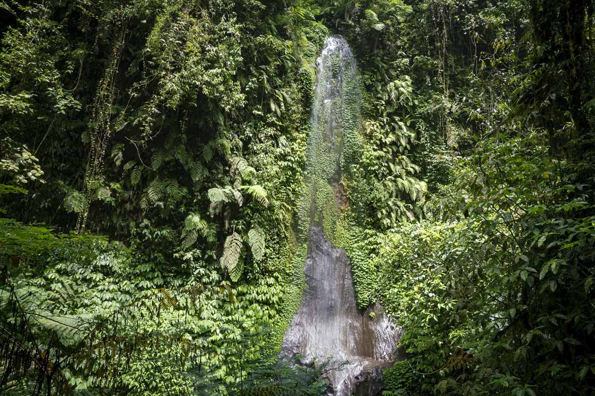 small waterfall next to nungnung