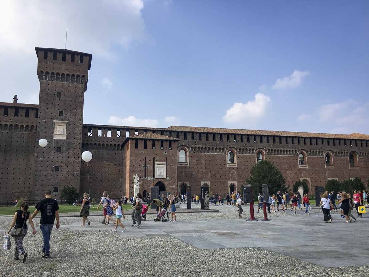 sforza castle milan courtyard