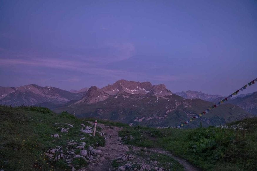 kleinwalsertal mountain sunset