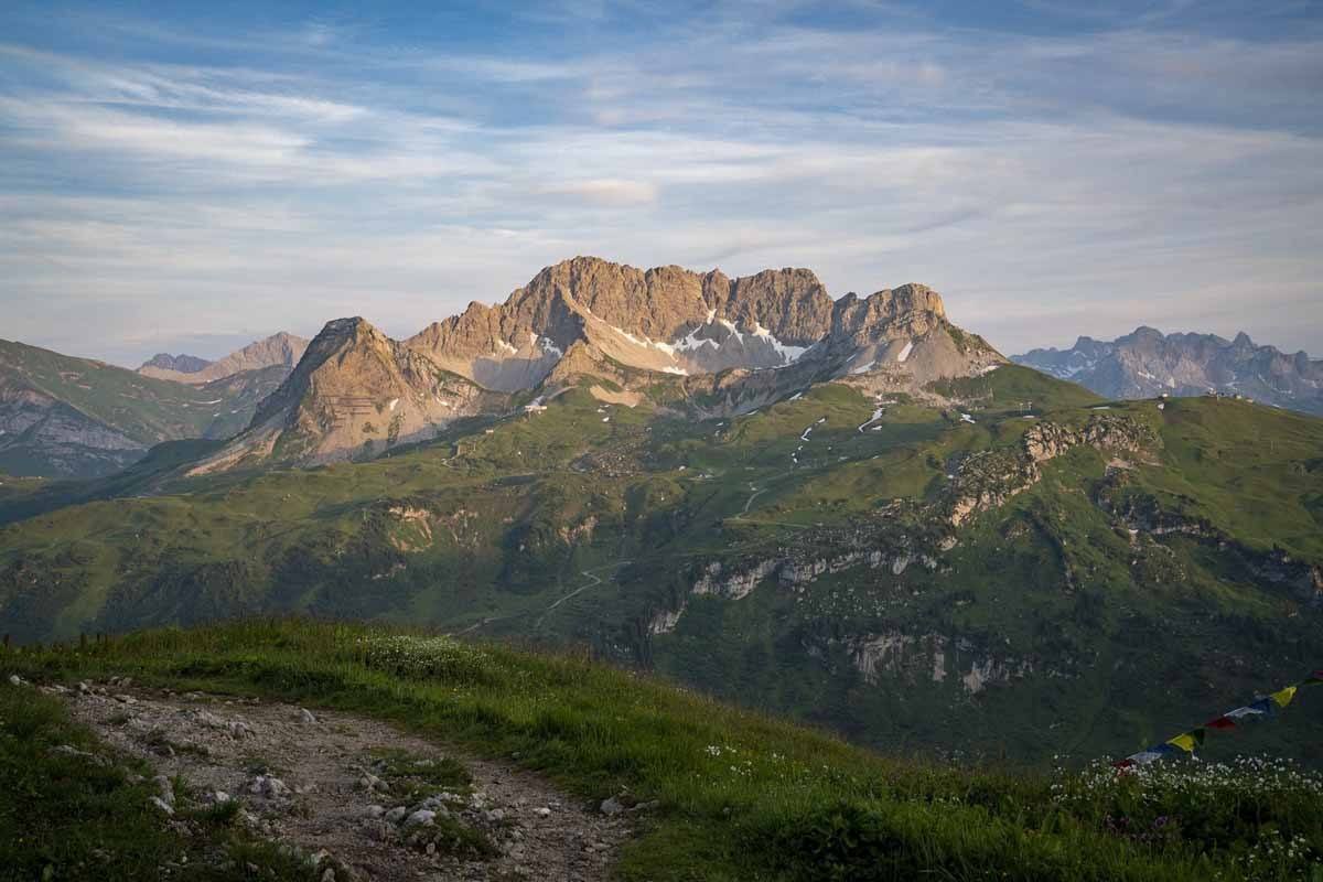 widderstein hike austria sunset