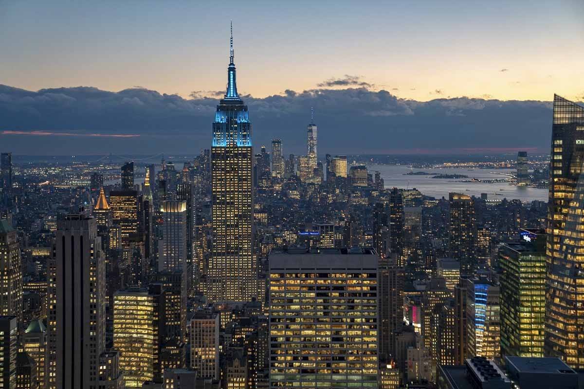 empire state building from top of the rock