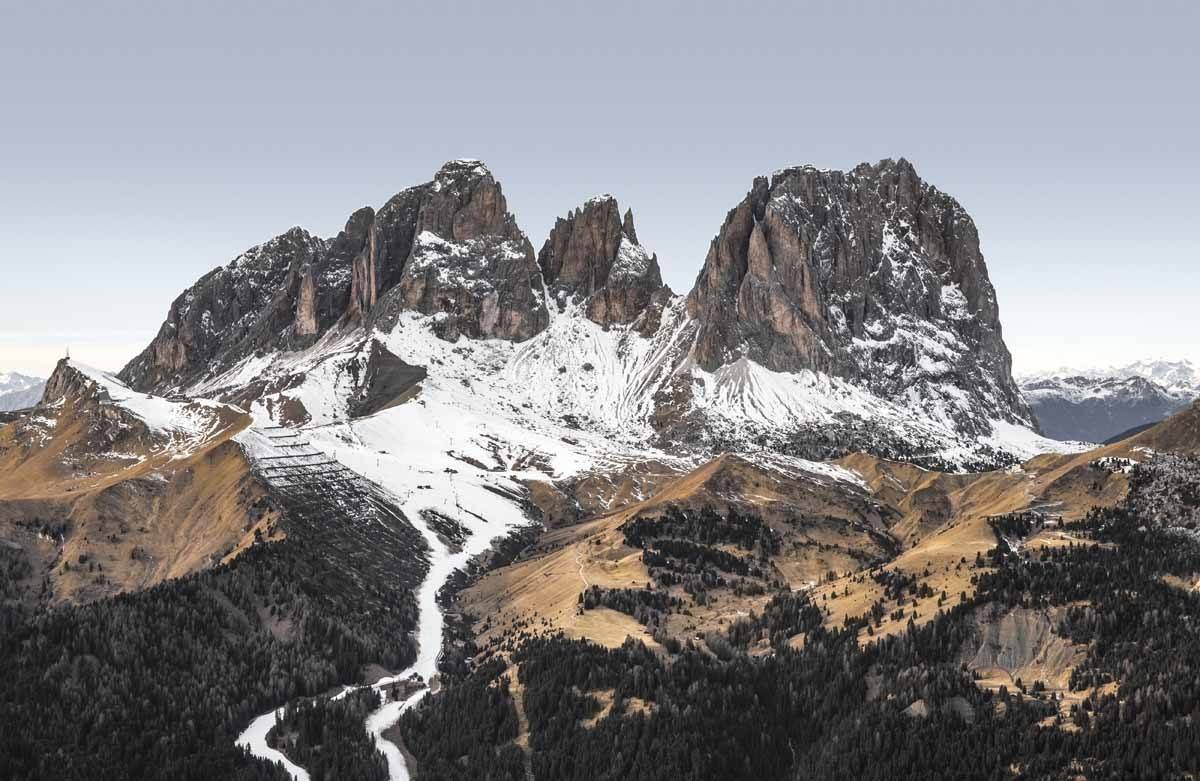 italy in winter dolomites