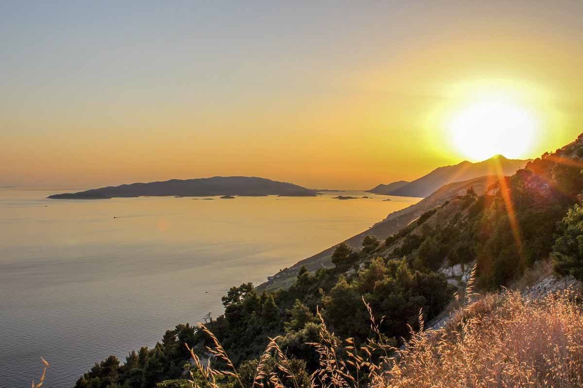 cavtat peninsula sunset