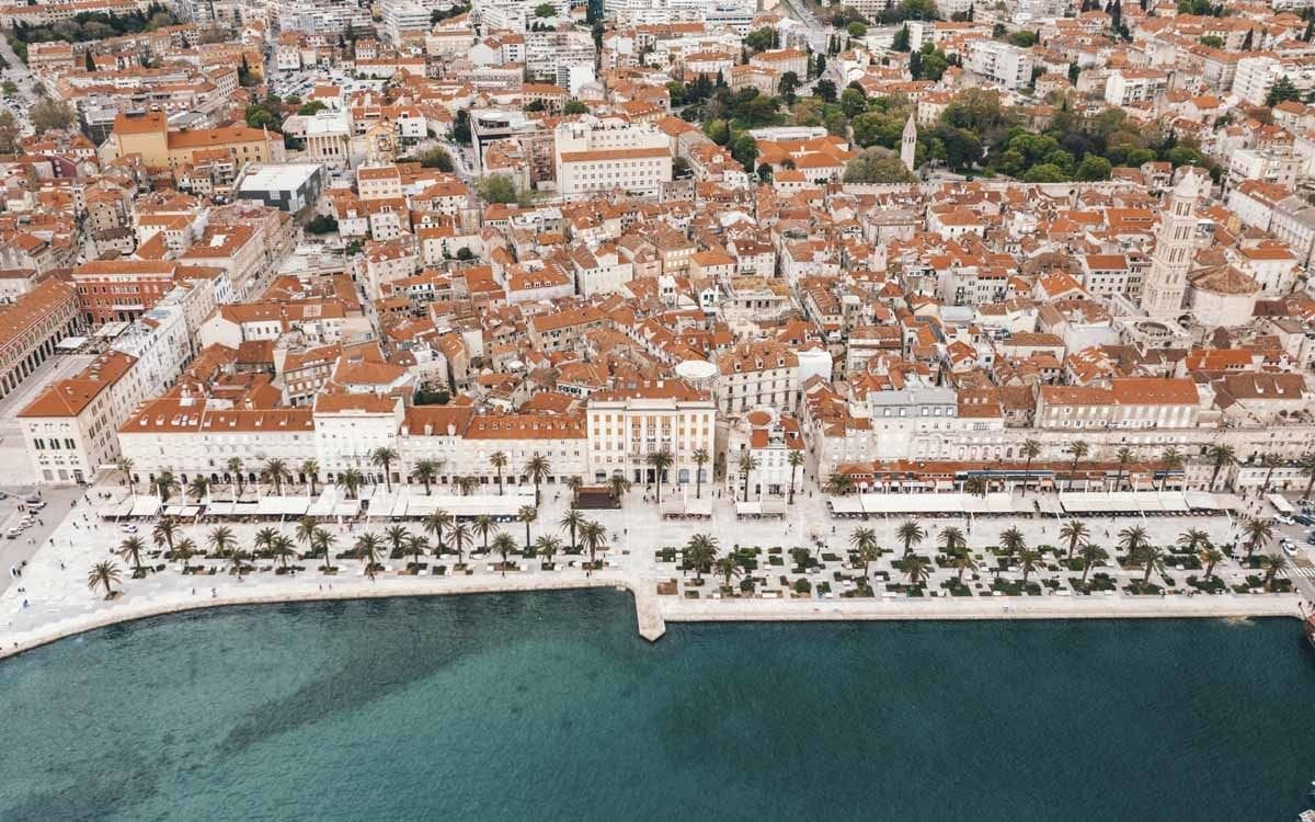 split town aerial view