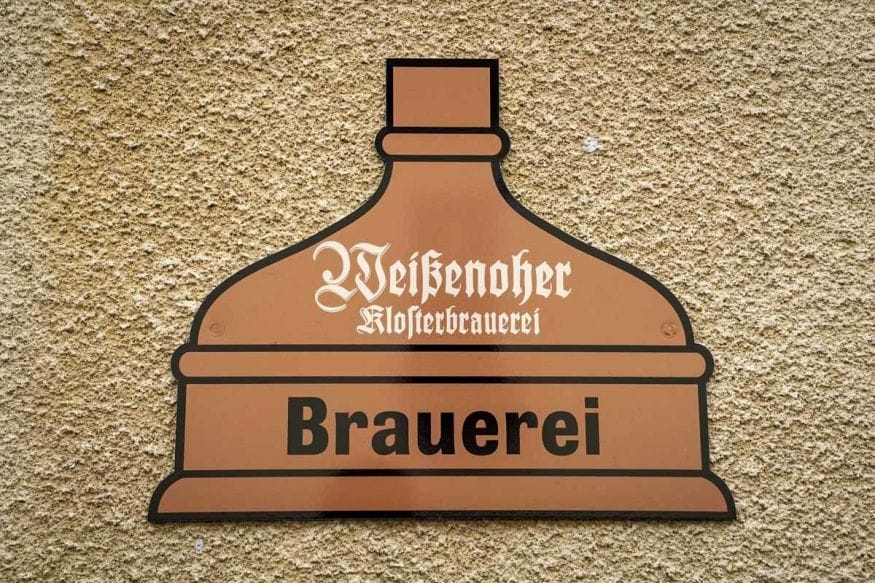 weissenhohe brewery sign franconia