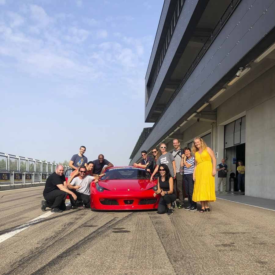 ferrari test drive group picture