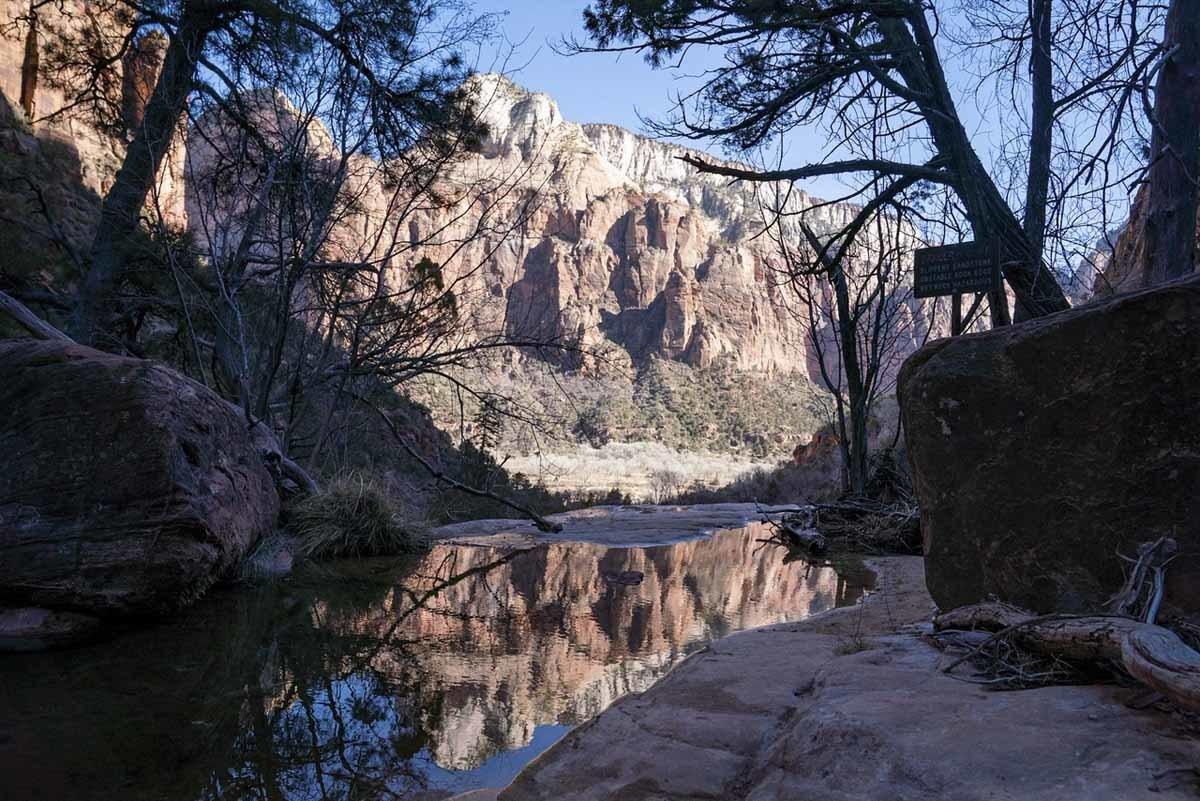 zion national park middle emerald pools