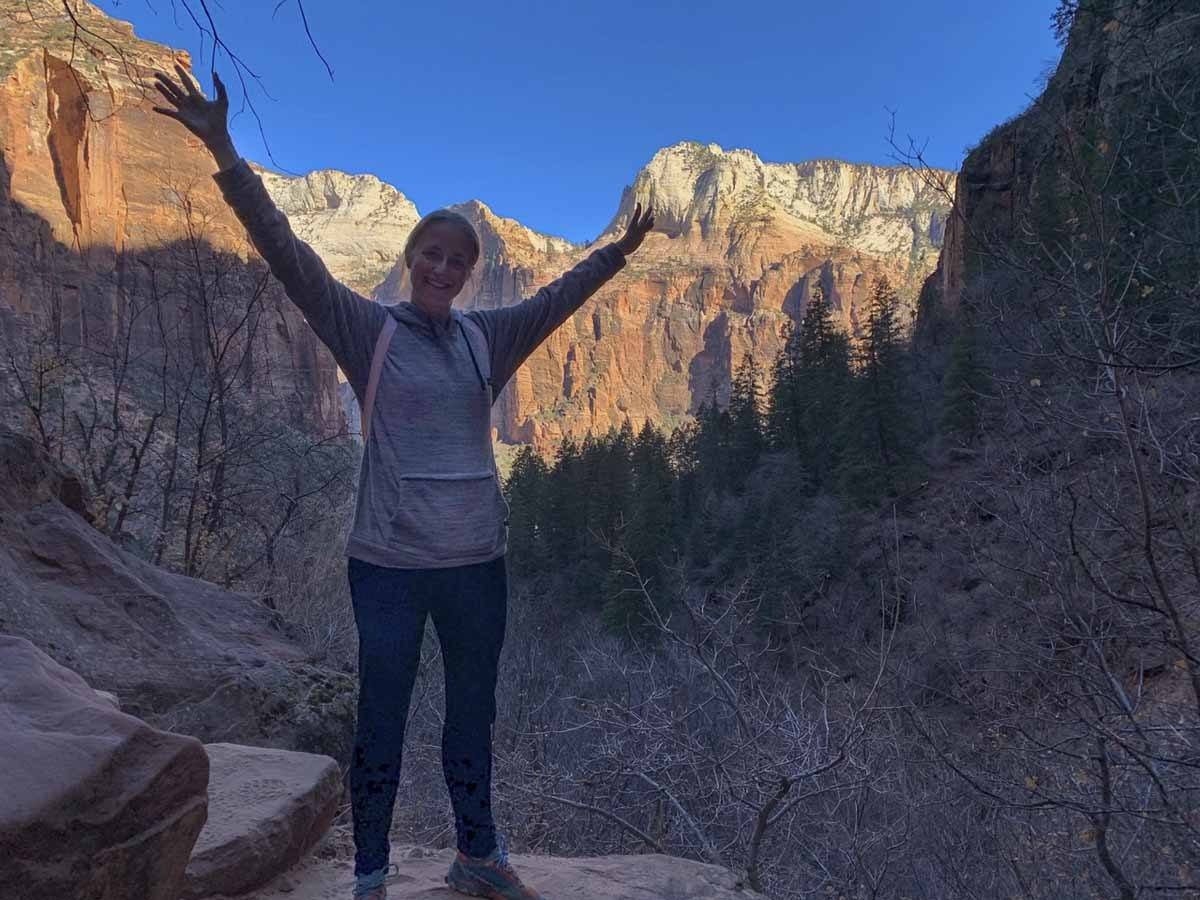 zion national park winter hike