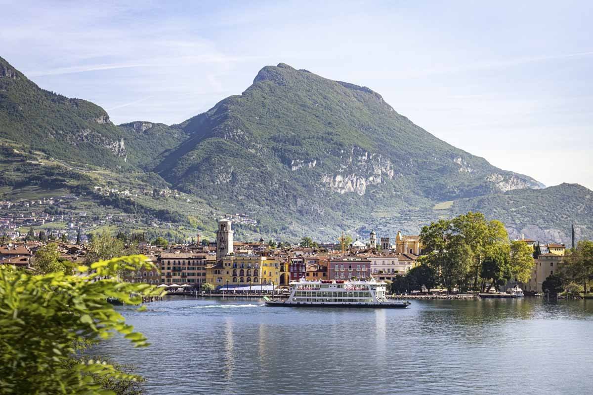 Riva del Garda as seen from Pregasina, a little village on the m