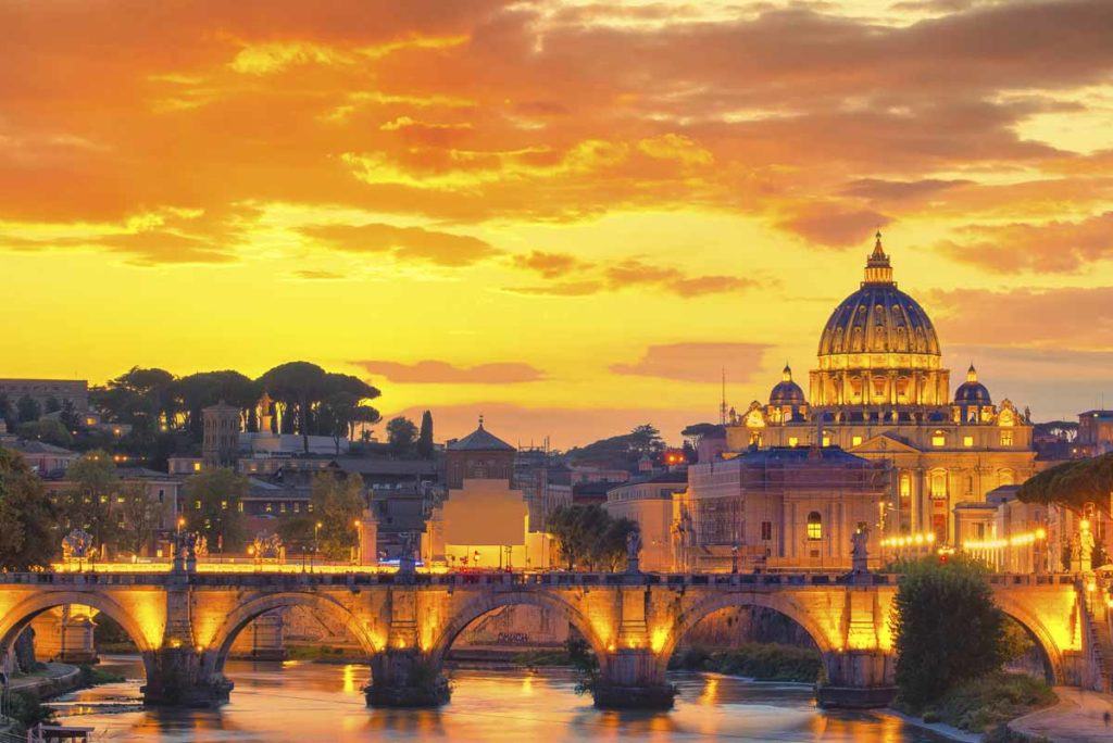 Wonderful view of St Peter Cathedral, Rome, Italy