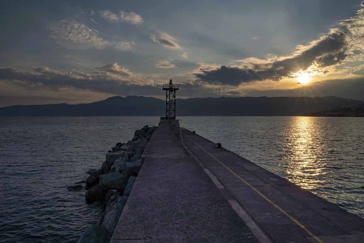 rijeka molo longo sunset