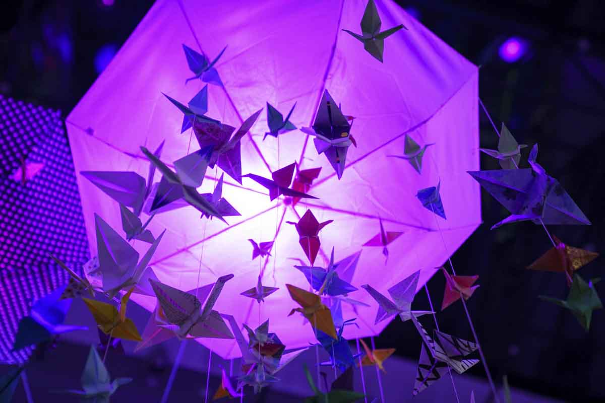 lumo light festival paper cranes