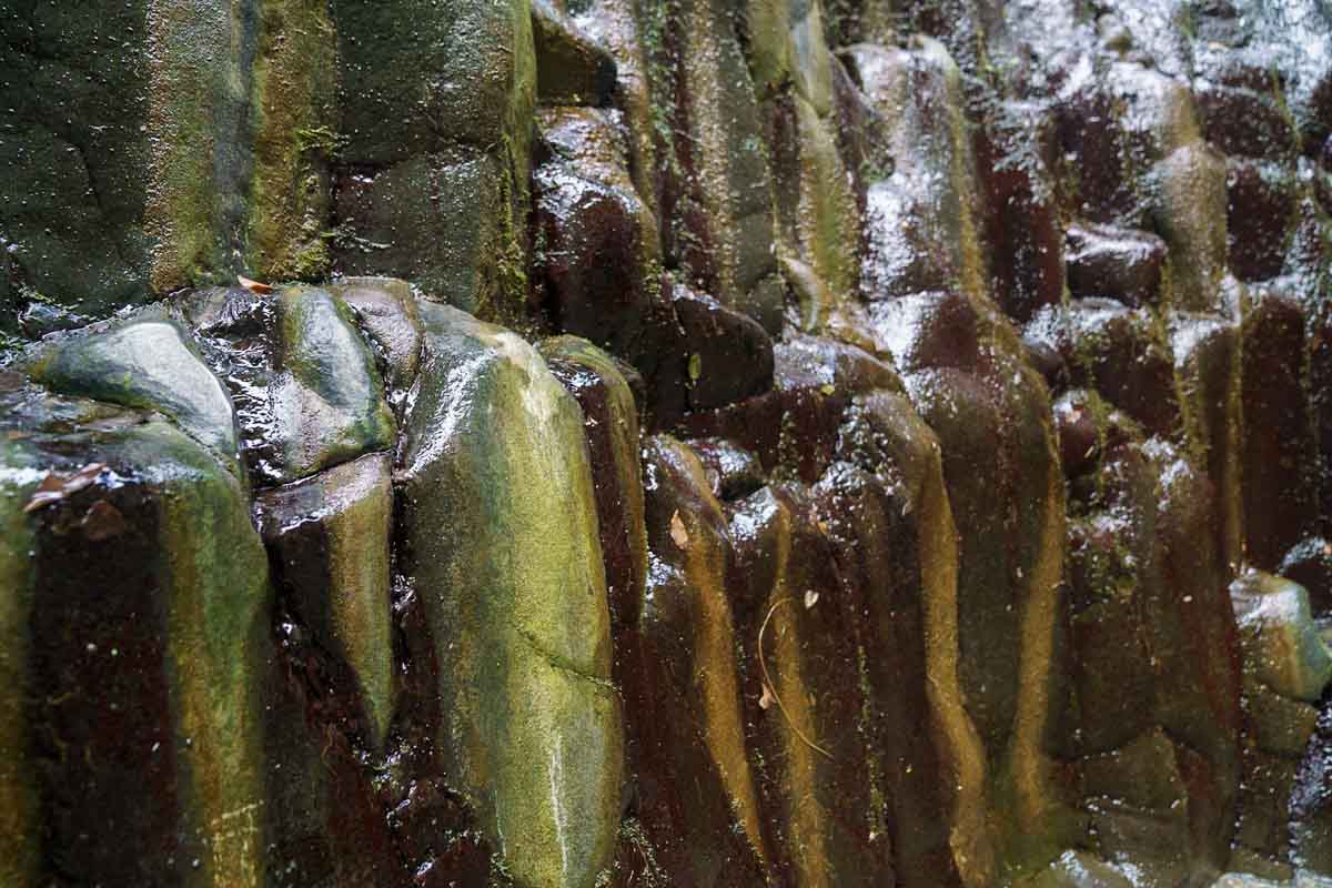 gole alcantara gorges close up rocks