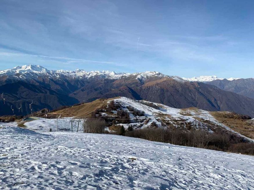 lake maggiore mottarone snow