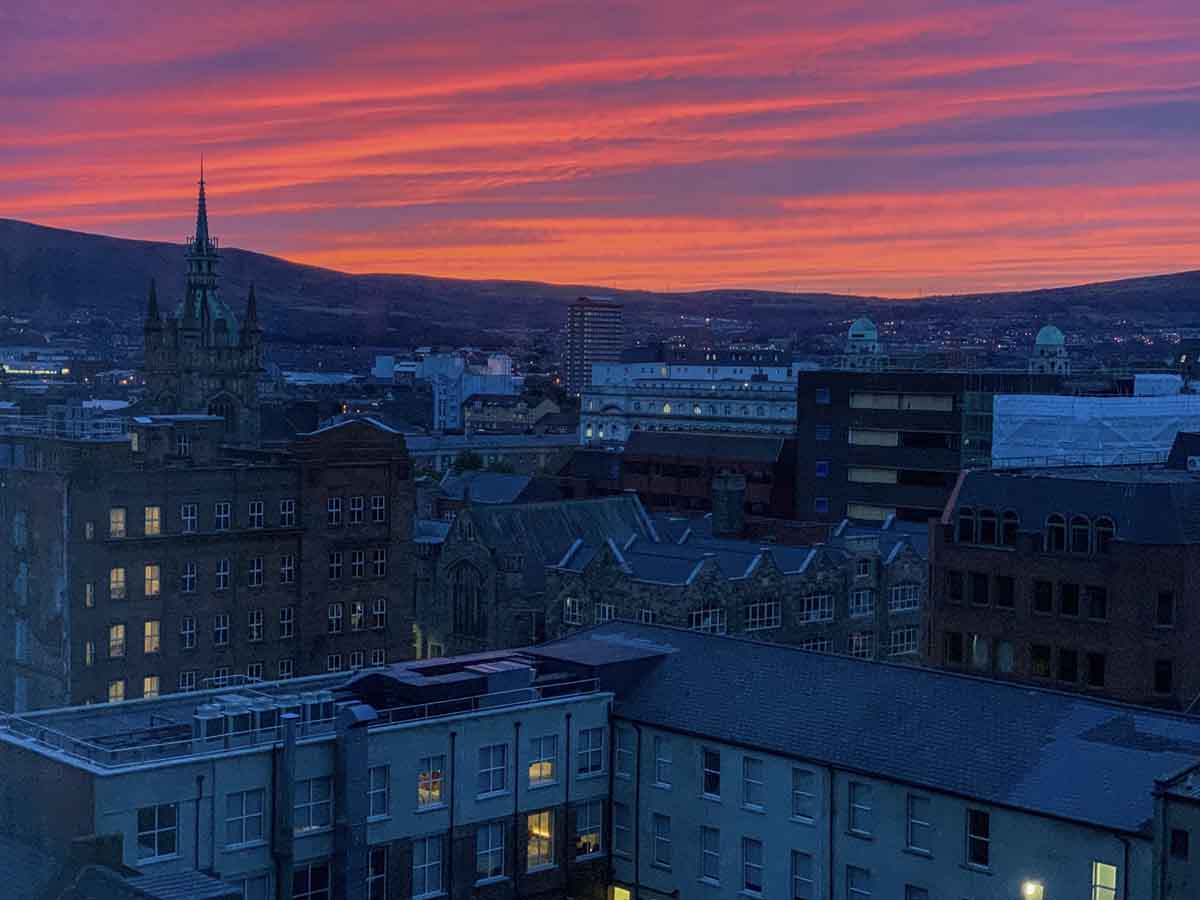 belfast sunset