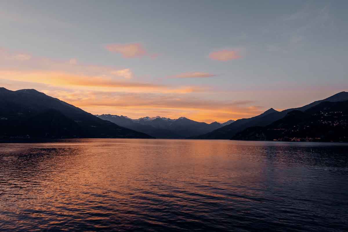 lake como 1 day sunset